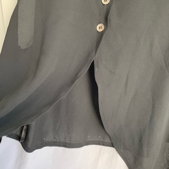 ⭐️  Bebe • Black & White Chiffon Studded Open Back Top - Picture 5 of 5